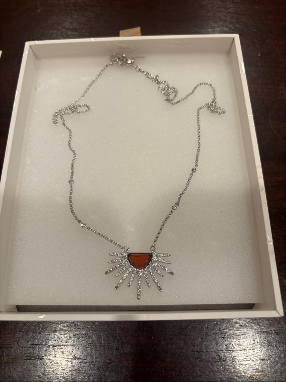 Jan 26: Ruby Sunburst Necklace